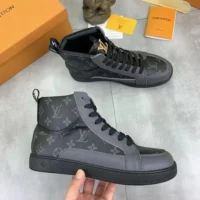 Louis Vuitton LV Men Rivoli Sneaker Boot in Monogram Reverse Canvas-Black (7)