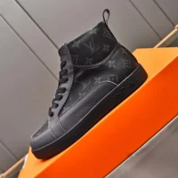 Louis Vuitton LV Men Rivoli Sneaker Boot in Monogram Reverse Canvas-Black (7)