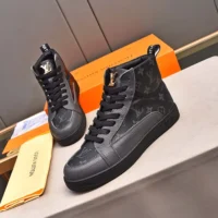 Louis Vuitton LV Men Rivoli Sneaker Boot in Monogram Reverse Canvas-Black (7)