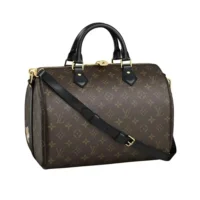 Louis Vuitton LV Unisex Keepall Bandoulière 25 Brown Coated Canvas Cowhide Leather (1)