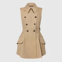 Louis Vuitton LV Women Double-Breasted Gabardine Dress 1AFPGM (1)