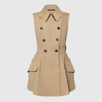 Louis Vuitton LV Women Double-Breasted Gabardine Dress 1AFPGM