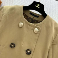 Louis Vuitton LV Women Double-Breasted Gabardine Jacket 1AFPH2 (1)