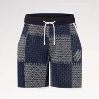 Louis Vuitton Men Damier Quilted Cotton Shorts 1AFWUJ (1)