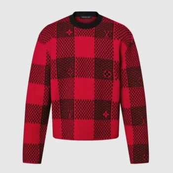 Louis Vuitton Men Damier Wool Crewneck 1AFXKG