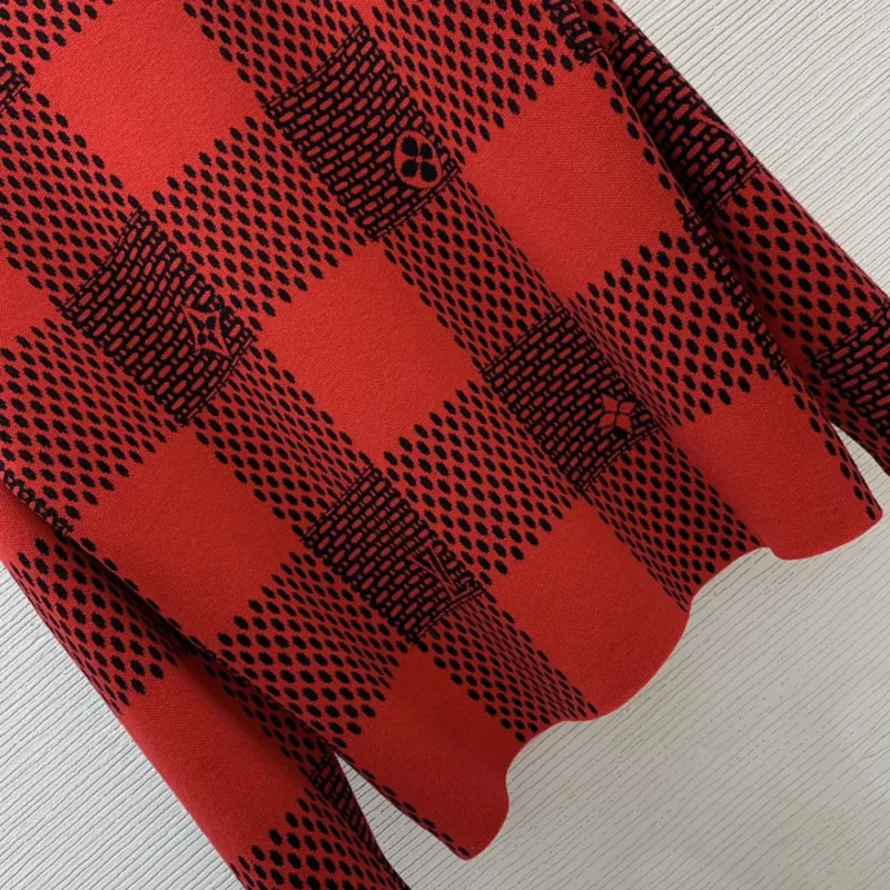 Louis Vuitton Men Damier Wool Crewneck 1AFXKG