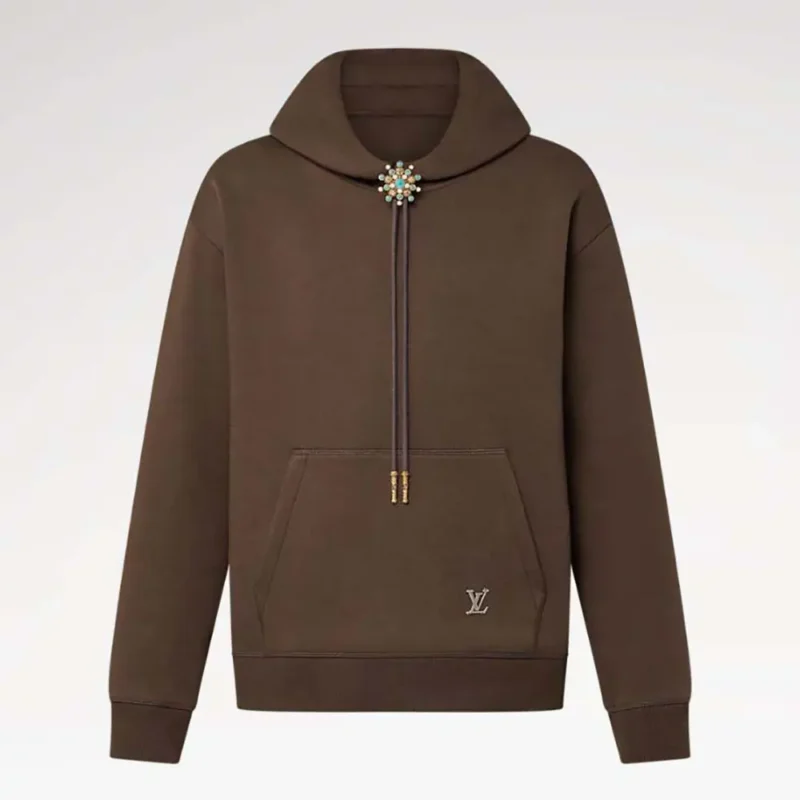 Louis Vuitton Men Embellished Cotton Hoodie 1AFWVV