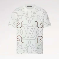 Louis Vuitton Men Embroidered Cotton T-Shirt 1AFWVN (1)