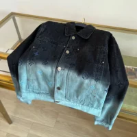 Louis Vuitton Men Embroidered Denim Blouson 1AFV97 (1)