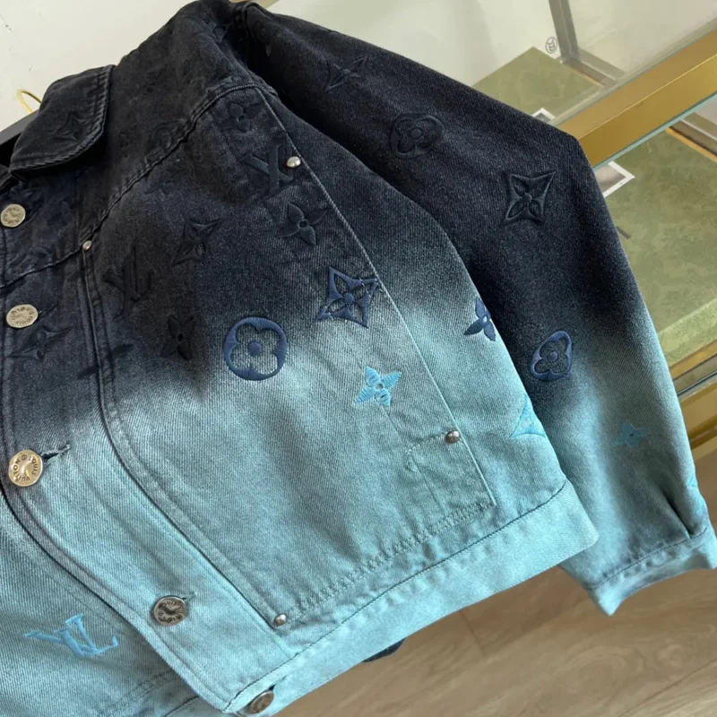 Louis Vuitton Men Embroidered Denim Blouson 1AFV97