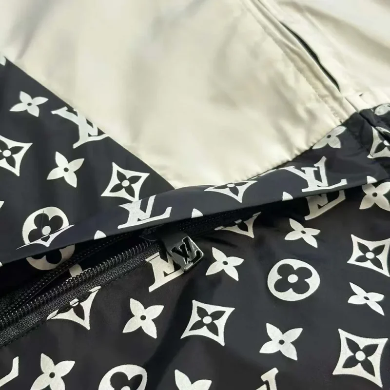 Louis Vuitton Men Monogram Printed Technical Track Top 1AFWJI