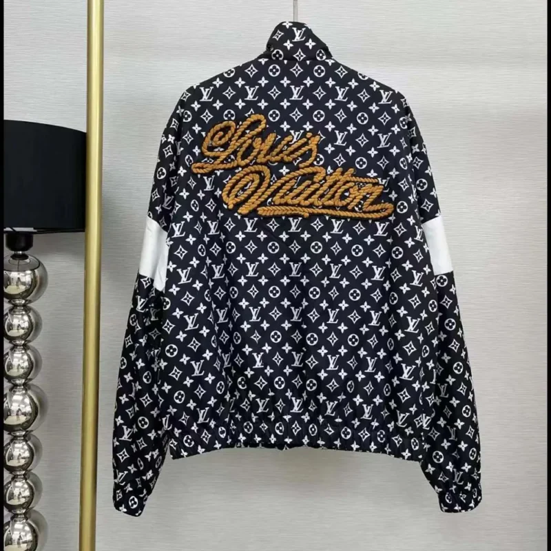 Louis Vuitton Men Monogram Printed Technical Track Top 1AFWJI