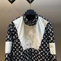 Louis Vuitton Men Monogram Printed Technical Track Top 1AFWJI (1)