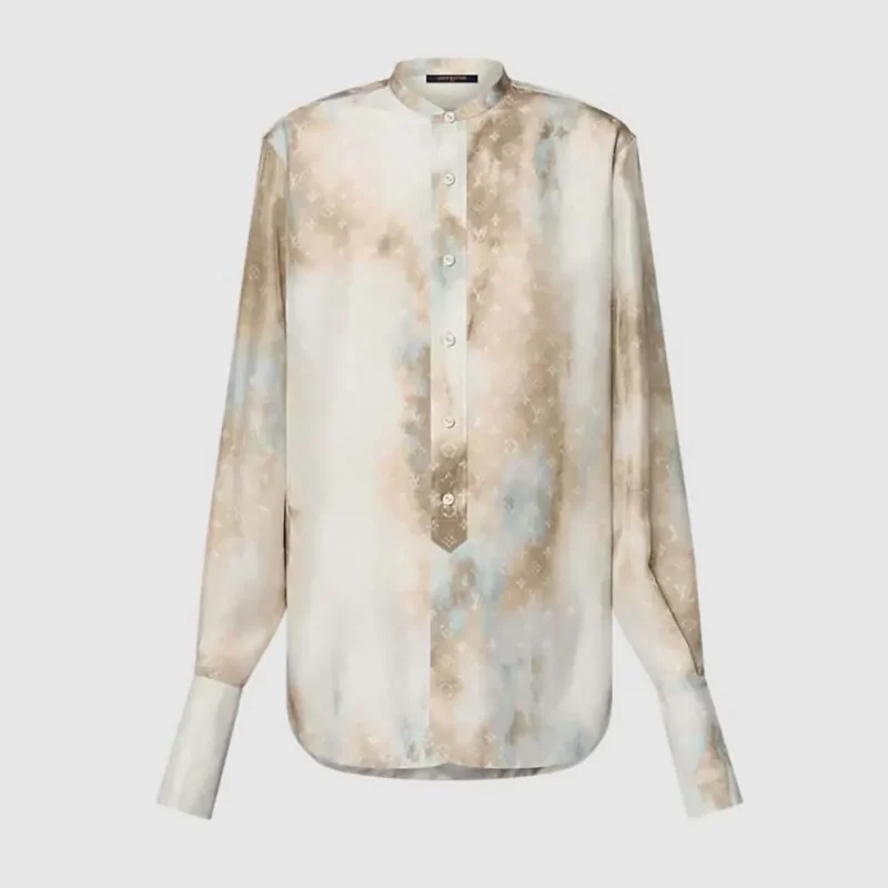 Louis Vuitton Women Collarless Monogram Cloud Shirt 1AGBFJ