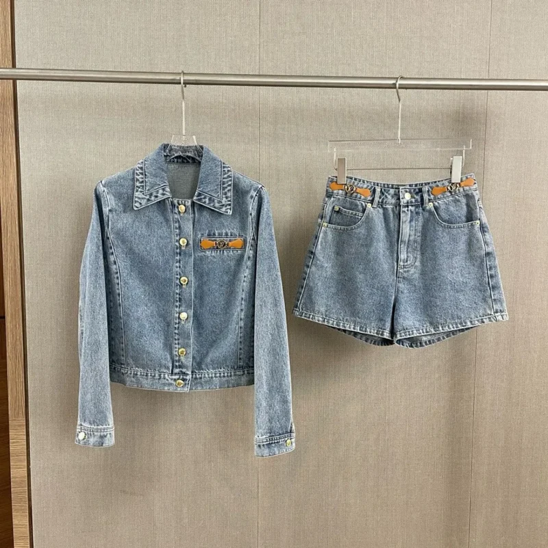 Louis Vuitton Women LV Circle Tab Denim Jacket 1AFYWQ