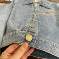 Louis Vuitton Women LV Circle Tab Denim Jacket 1AFYWQ (1)