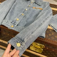 Louis Vuitton Women LV Circle Tab Denim Jacket 1AFYWQ (1)