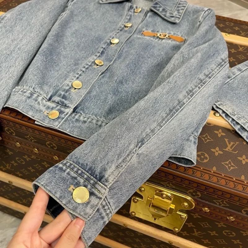 Louis Vuitton Women LV Circle Tab Denim Jacket 1AFYWQ