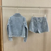 Louis Vuitton Women LV Circle Tab Denim Jacket 1AFYWQ (1)