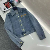 Louis Vuitton Women LV Circle Tab Denim Jacket 1AFYWQ (1)