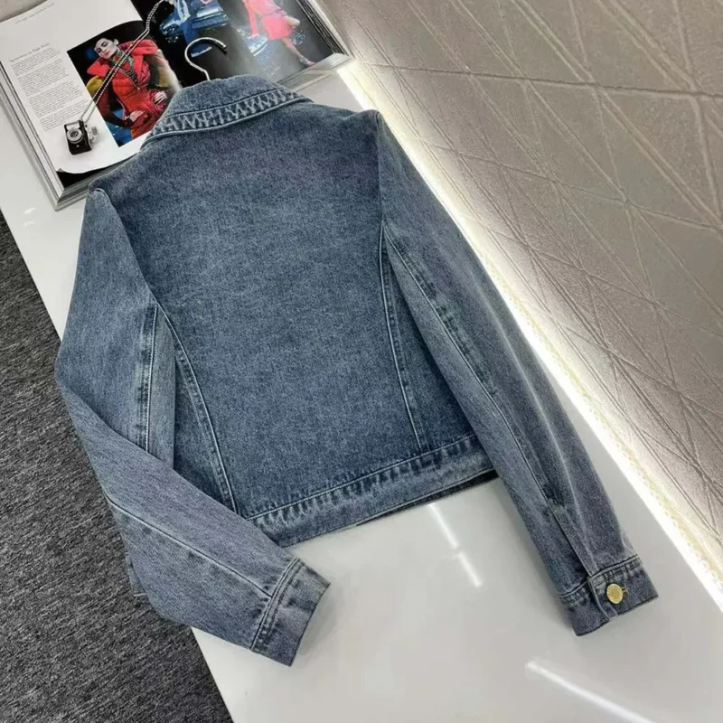 Louis Vuitton Women LV Circle Tab Denim Jacket 1AFYWQ