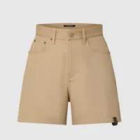 Louis Vuitton Women LV Straight-Cut Gabardine Shorts 1AFPGE (1)