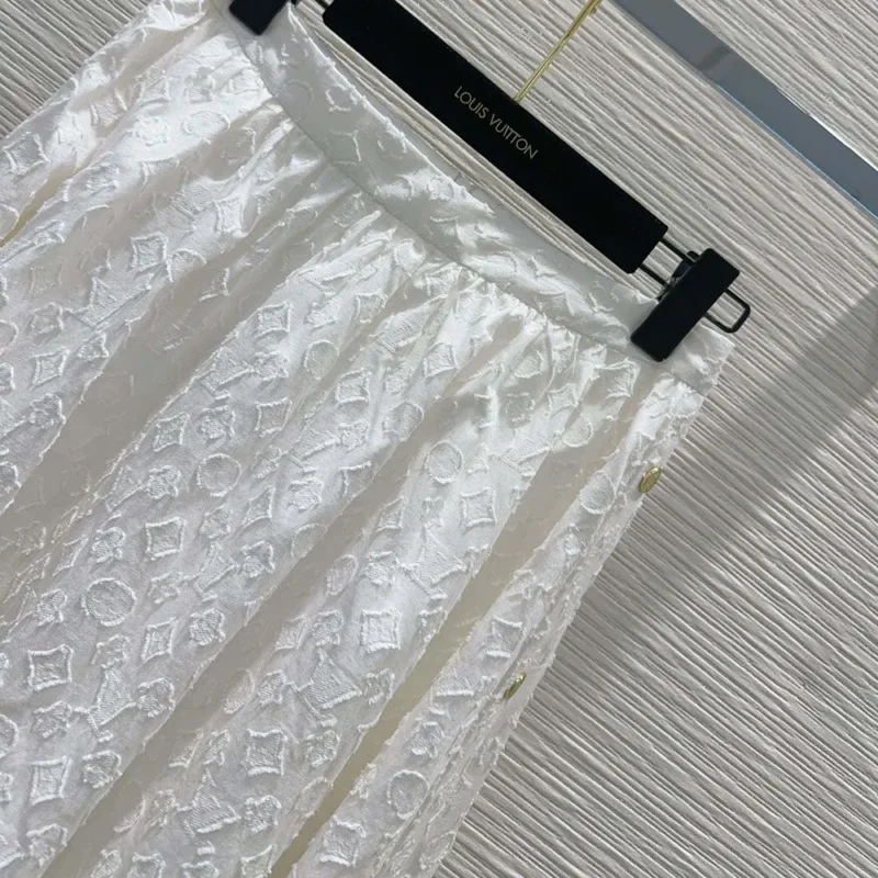 Louis Vuitton Women Monogram Fil Coupé Midi Skirt 1AFUQB