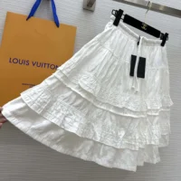 Louis Vuitton Women Monogram Fil Coupé Skirt 1AFMNZ (1)