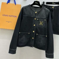 Louis Vuitton Women Nautical LV Patch Denim Jacket 1AFMOM (1)