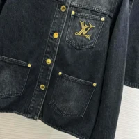 Louis Vuitton Women Nautical LV Patch Denim Jacket 1AFMOM (1)