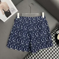 Skort White Technical Taffeta Jacquard with Navy Blue Miss Dior Allover Motif (1)