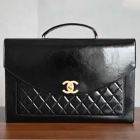 Chanel Women Briefcase Patent Crumpled Lambskin Gold Tone Metal AS5016B1752394305 (1)