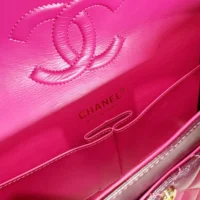 Chanel Women Classic 11.12 Handbag in Lambskin Leather-Rose (1)