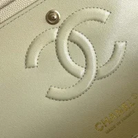 Chanel Women Small Classic Handbag Grained Shiny Calfskin Gold-Tone Metal-Yellow (1)