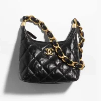 Chanel Women Small Hobo Bag Shiny Lambskin Gold Tone Metal AS4922B1689794305 (1)