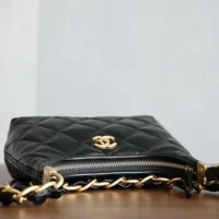 Chanel Women Small Hobo Bag Shiny Lambskin Gold Tone Metal AS4922B1689794305 (1)