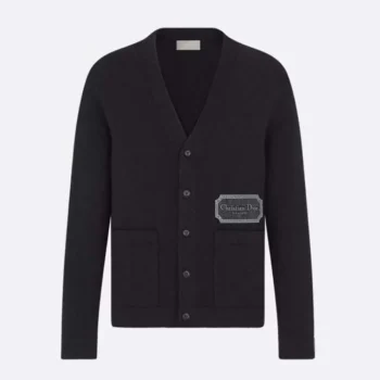 Dior Men Christian Dior Couture Cardigan Black Cashmere Jersey