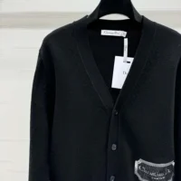 Dior Men Christian Dior Couture Cardigan Black Cashmere Jersey (1)