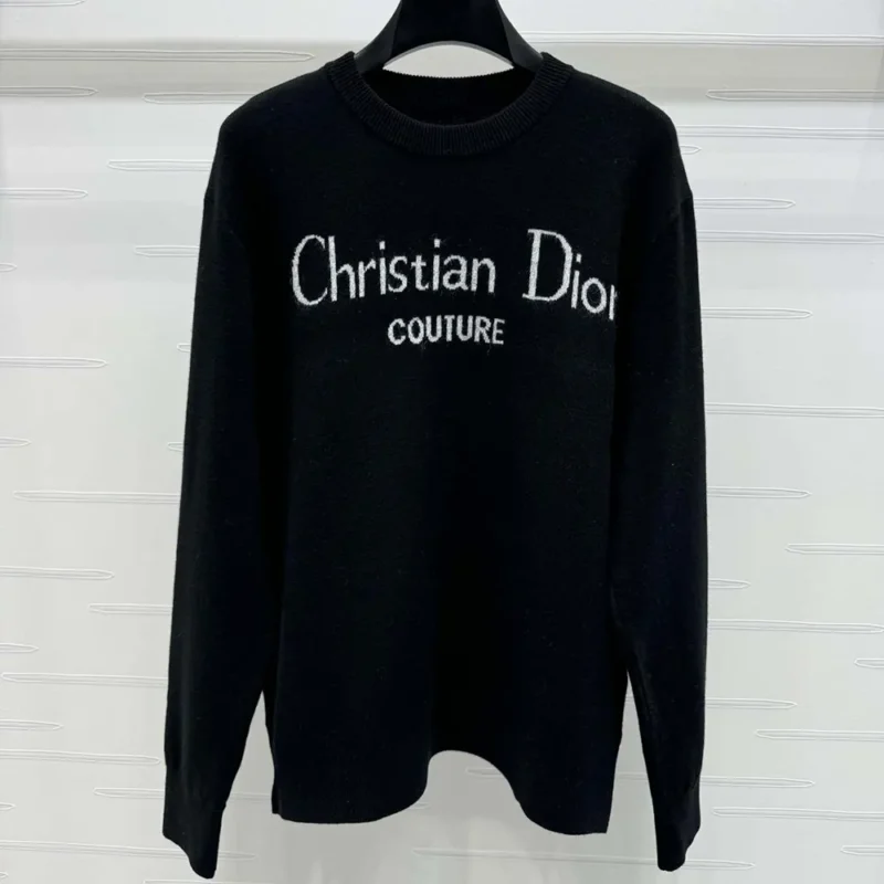 Dior Men Christian Dior Couture Sweater Black Wool Blend