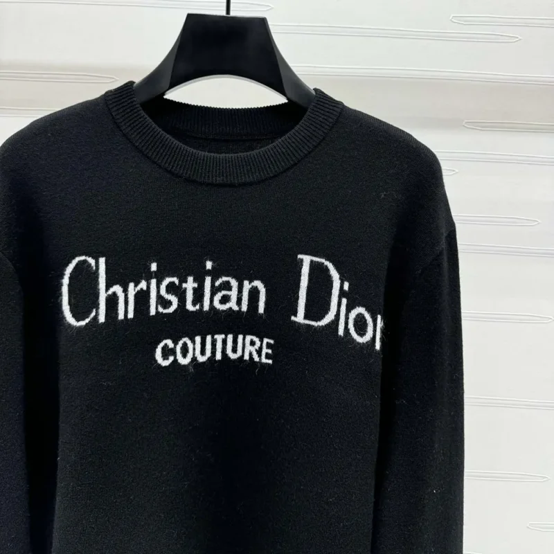 Dior Men Christian Dior Couture Sweater Black Wool Blend