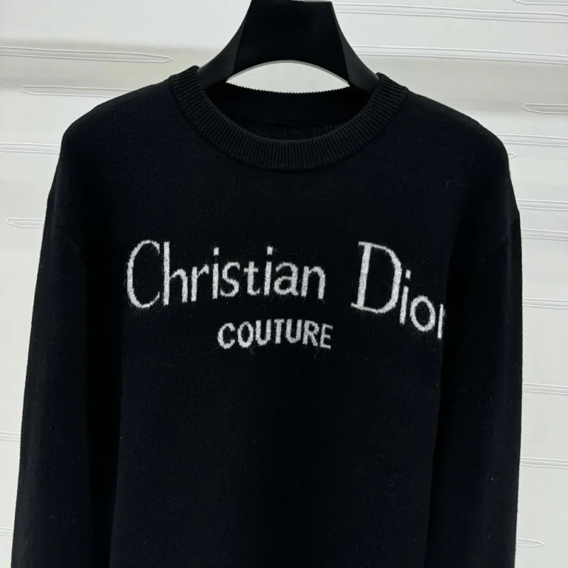 Dior Men Christian Dior Couture Sweater Black Wool Blend