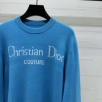 Dior Men Christian Dior Couture Sweater Blue Wool Blend (1)