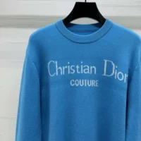 Dior Men Christian Dior Couture Sweater Blue Wool Blend (1)