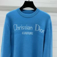 Dior Men Christian Dior Couture Sweater Blue Wool Blend (1)