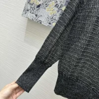 Dior Women Ascot Sweater Black Mohair Alpaca and Silk Blend Knit (1)