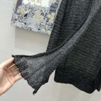 Dior Women Ascot Sweater Black Mohair Alpaca and Silk Blend Knit (1)