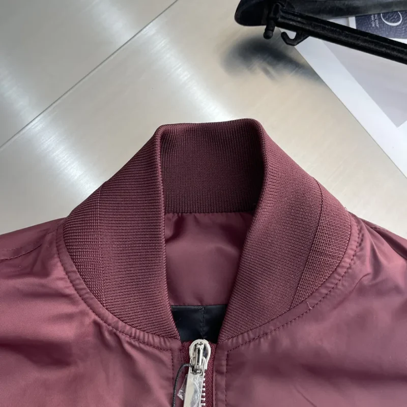 Dior Women Christian Dior Couture Bomber Jacket Burgundy Technical Fabric