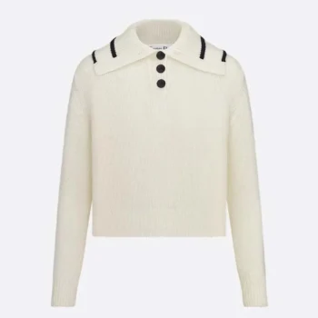 Dior Women DiorAlps Sweater White Wool and Cashmere Knit