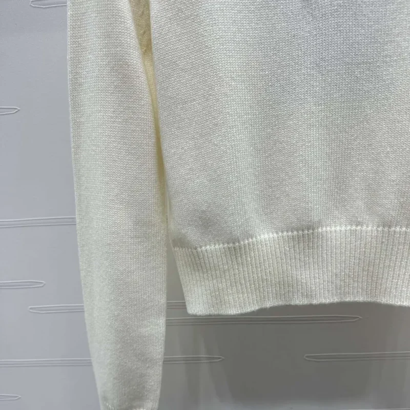 Dior Women DiorAlps Sweater White Wool and Cashmere Knit