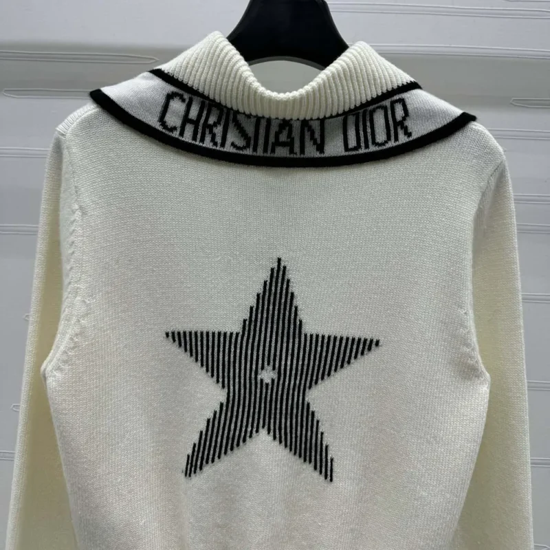 Dior Women DiorAlps Sweater White Wool and Cashmere Knit